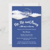 Invitation baby shower d'avion Voyage boys blue (Devant)