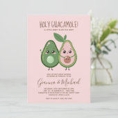 Invitation Baby shower d'Avocado rose Saint-Guacamole (Debout devant)