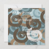 Invitation Baby shower de  à perles chic (Dos)