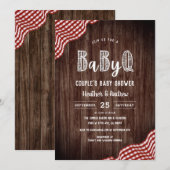 Invitation Baby shower de Babyq Jardin BBQ Couple (Devant / Derrière)