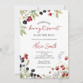 Invitation Baby shower de baies sauvages (Devant)