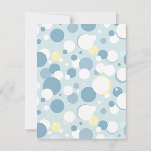 Invitation Baby shower de bain Bubble garçon (Dos)