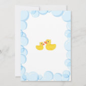 Invitation Baby shower de bain en caoutchouc jaune (Dos)