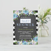 Invitation Baby shower de balaie pour garçons de taille moder (Debout devant)