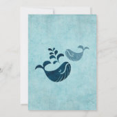 Invitation Baby shower de baleine Ahoy C'est un ga (Dos)