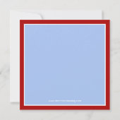 Invitation Baby shower de baleine bleu rouge (Dos)