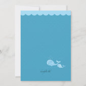 Invitation Baby shower de baleine bleue (Dos)