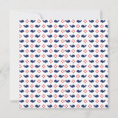 Invitation Baby shower de baleine nautique (Dos)