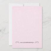 Invitation Baby shower de baleine rose (Dos)