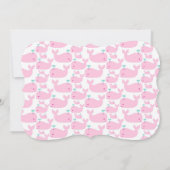 Invitation Baby shower de baleine rose (Dos)