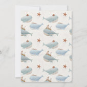 Invitation Baby shower de baleines adorable (Dos)