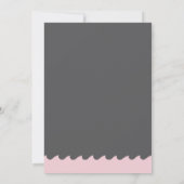 Invitation Baby shower de baleines nautiques roses (Dos)