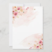 Invitation Baby shower De Ballerina Florale Rose Et Or (Dos)