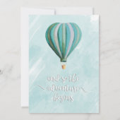 Invitation Baby shower de ballon à air chaud (Dos)