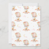 Invitation Baby shower de ballon à air chaud Jungle Animaux F (Dos)