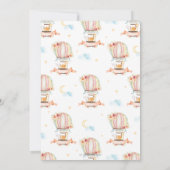 Invitation Baby shower de ballon à air chaud Jungle Animaux F (Dos)