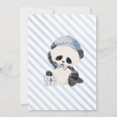 Invitation Baby shower de ballon à air chaud Panda (Dos)