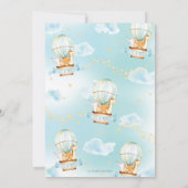 Invitation Baby shower de ballon à air chaud par Mail Jungle  (Dos)