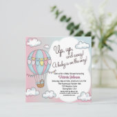 Invitation Baby shower de ballon à air chaud Whimsical (Debout devant)