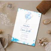 Invitation Baby shower de ballon bébé garçon