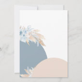 Invitation Baby shower de ballon bleu de l'ours Boho (Dos)