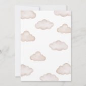 Invitation Baby shower de ballon Brown pour bébé (Dos)