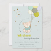 Invitation Baby shower de ballon d'attente rapide (Devant)