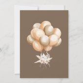 Invitation Baby shower de ballon de l'ours Boho Brown (Dos)