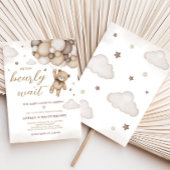 Invitation Baby shower de ballon d'ours Brown