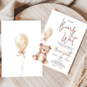 Invitation Baby shower de ballon d'ours Brown