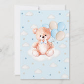 Invitation Baby shower de ballon d'ours Brown (Dos)