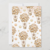 Invitation Baby shower de ballon d'ours Brown neutre selon le (Dos)