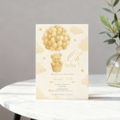 Invitation Baby shower de ballon Teddy Bear