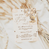 Invitation Baby shower de ballon Teddy Bear