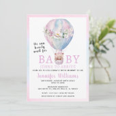 Invitation baby shower de ballons à air chaud (Debout devant)