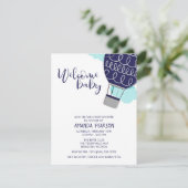 Invitation Baby shower de ballons à air chaud pour bébé (Debout devant)