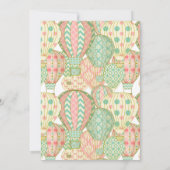 Invitation Baby shower de ballons à air chaud rose et bleu Aq (Dos)