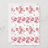 Invitation Baby shower de ballons aux fraises (Dos)