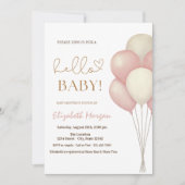 Invitation Baby shower de ballons chic aquarelle (Devant)