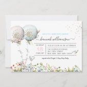 Invitation Baby shower de ballons de révélation de (Devant)