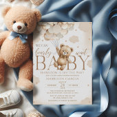 Invitation Baby shower de ballons d'ours Brown neutres selon 