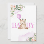 Invitation Baby shower de balloon écossais (Dos)