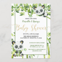 Baby shower de bambou vert Panda neutre pour les f