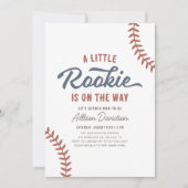 Invitation Baby shower de base-ball Little Rookie (Devant)