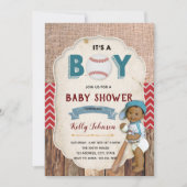 Invitation baby shower de baseball (Devant)