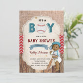 Invitation baby shower de baseball (Debout devant)