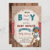 Invitation baby shower de baseball (Devant / Derrière)