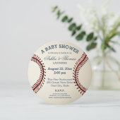 Invitation Baby shower de baseball (Debout devant)