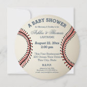 Invitation Baby shower de baseball (Devant)