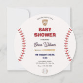 Invitation Baby shower de baseball (Devant)